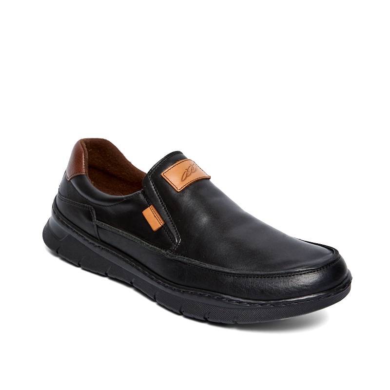 2460-black-camel Полуботинки кожа-кожа черный-коричневый
